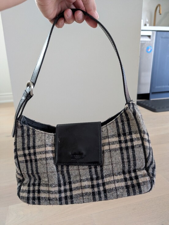 Burberry Handbags - Burberry Blue Label Nova Check Wool Small Bag